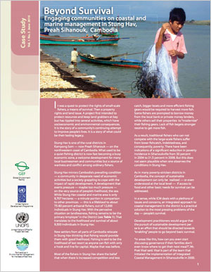 Beyond Survival Engaging Communities on Coastal and Marine Management in Stung Hav, Preah Sihanouk, Cambodia