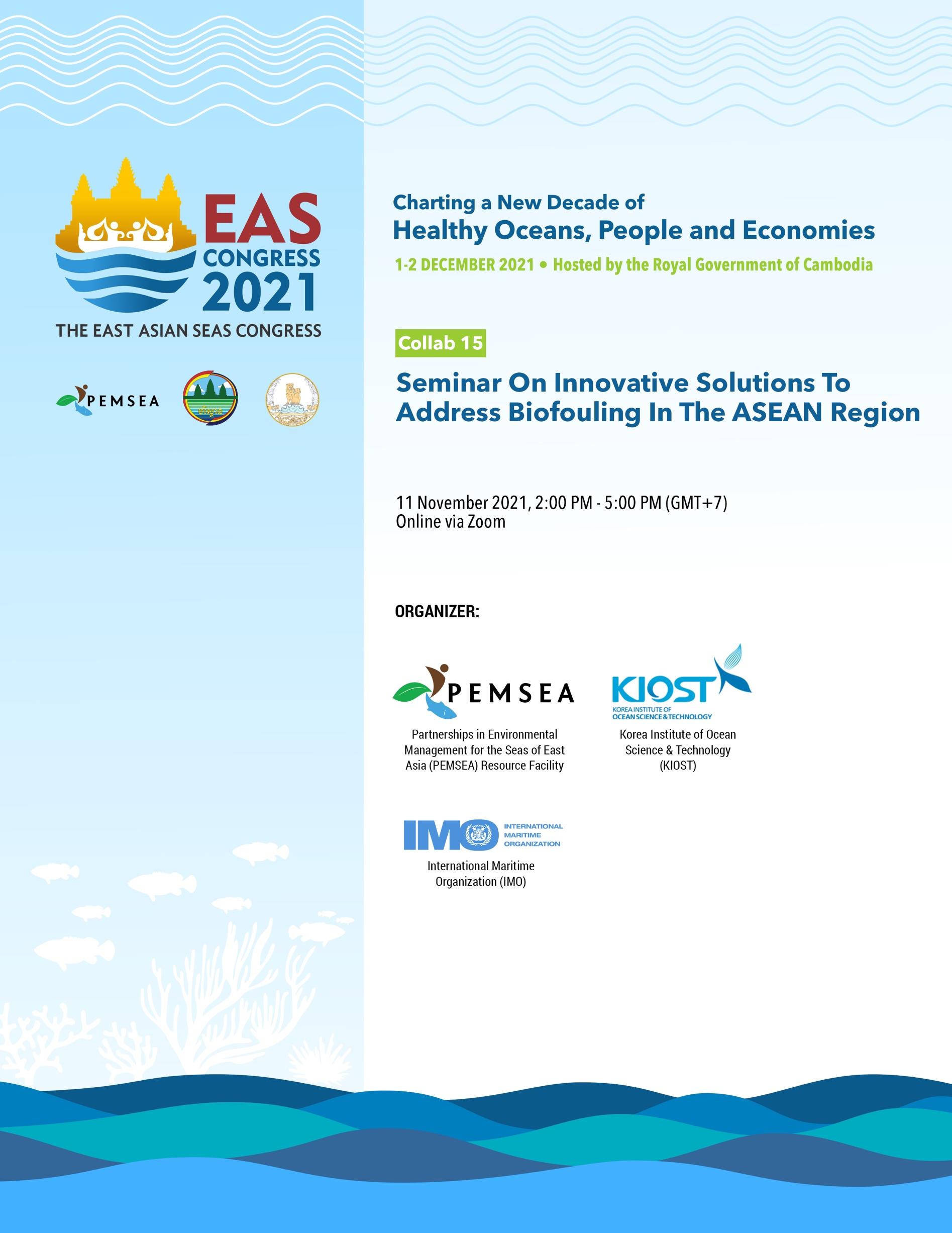 Collab 15 Seminar on Innovative Solutions to Address Biofouling in the ASEAN Region