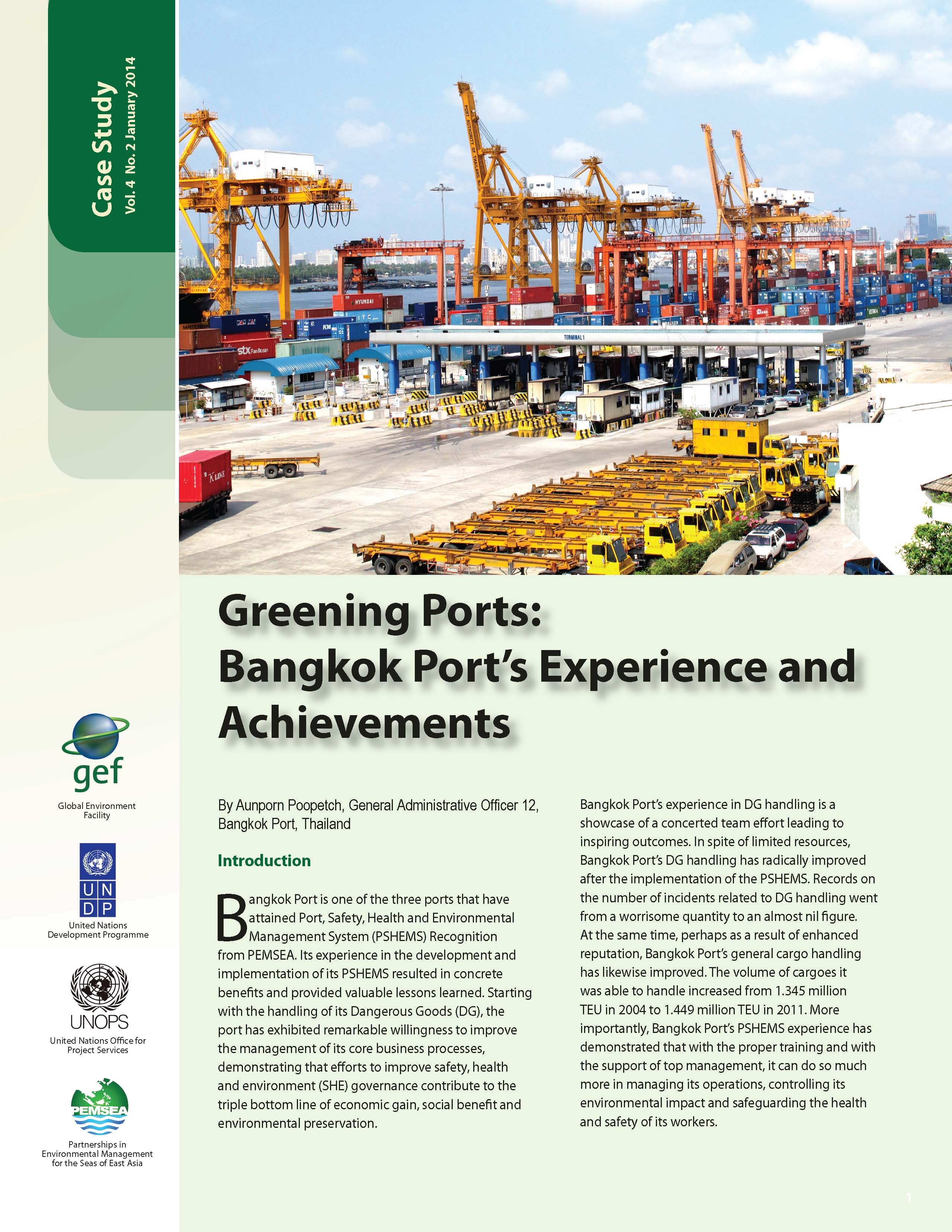 Greening Ports Bangkok Port’s Experience and Achievements