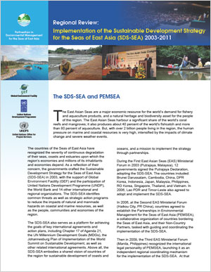 Regional Review: Implementation of the Sustainable Development Strategy for the Seas of East Asia (SDS-SEA) 2003-2011