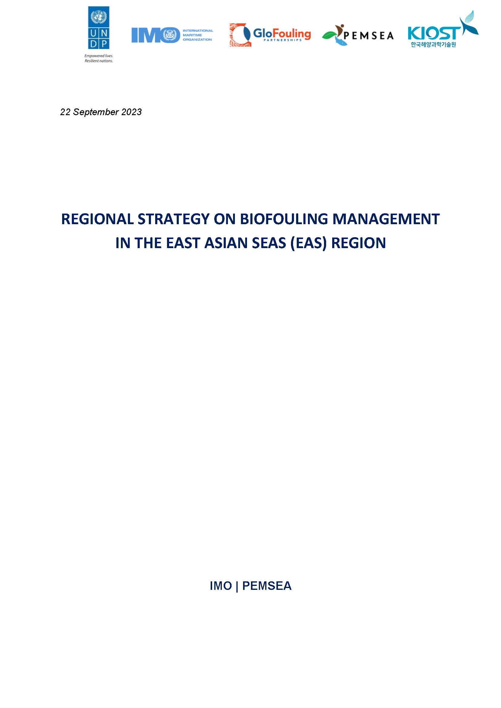 Regional Strategy Biofouling EAS Region