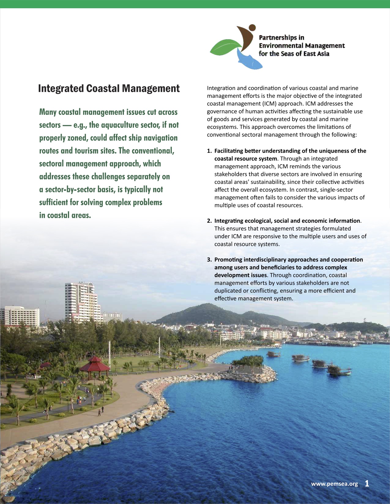 Integrated Coastal Management [Brochure, 2015]