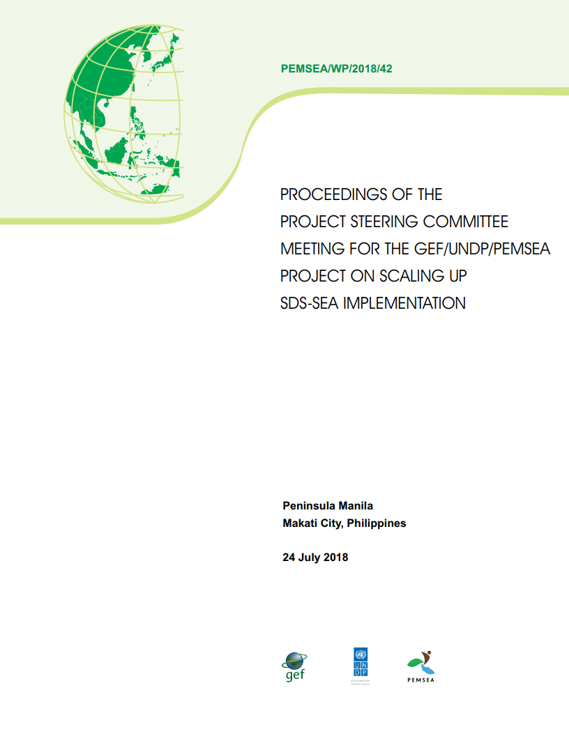 Proceedings of the Project Steering Committee meeting for the GEF UNDP PEMSEA project on scaling up SDS-SEA implementation