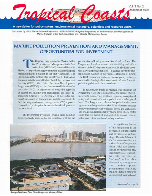 Marine Pollution Prevention and Management: Opportunities for Investment