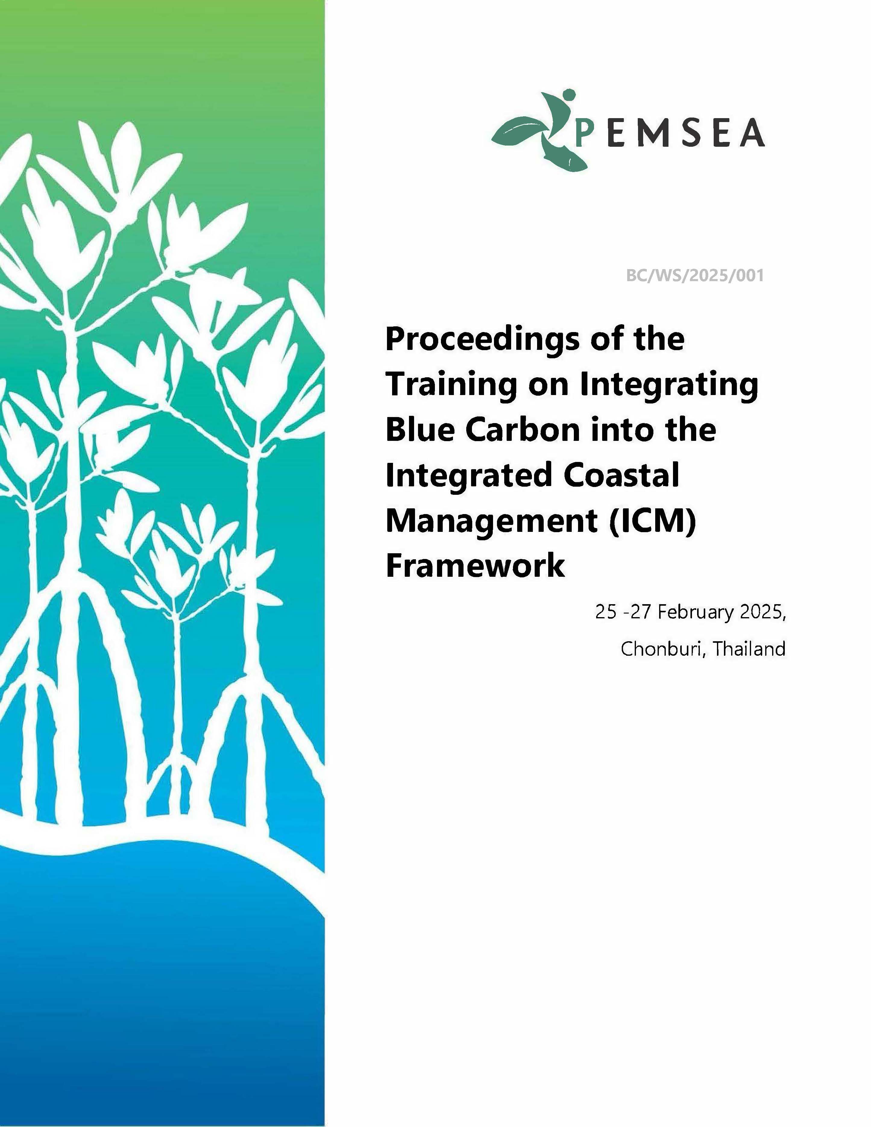 Training on Integrating Blue Carbon into the Integrated Coastal Management (ICM) Framework Proceedings